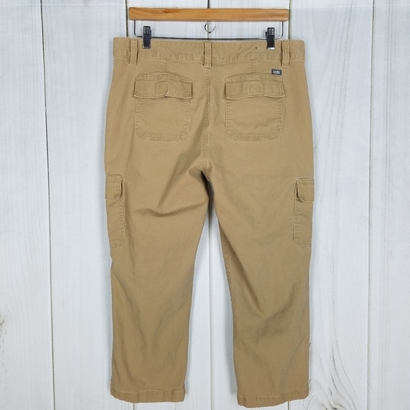 Eddie Bauer Tan High Waist Cropped Cargo Pants - Picture 2 of 8